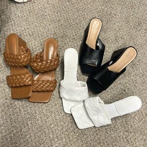 Bundle of 3 pairs I've heeled sandals